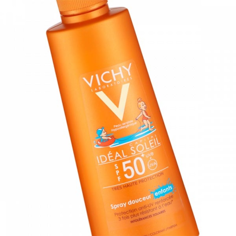 اسپری ضد آفتاب صورت و بدن کودکان ویشی SPF50 حجم 200 میل